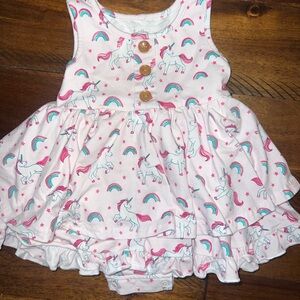 SweetHoney Pink Unicorn Baby Dress